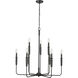 Savanne 9 Light 32 inch Matte Black Chandelier Ceiling Light